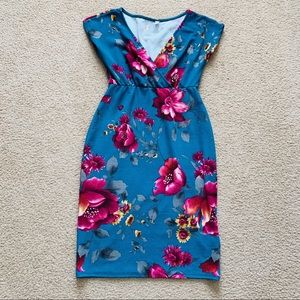 Pink blush maternity dress